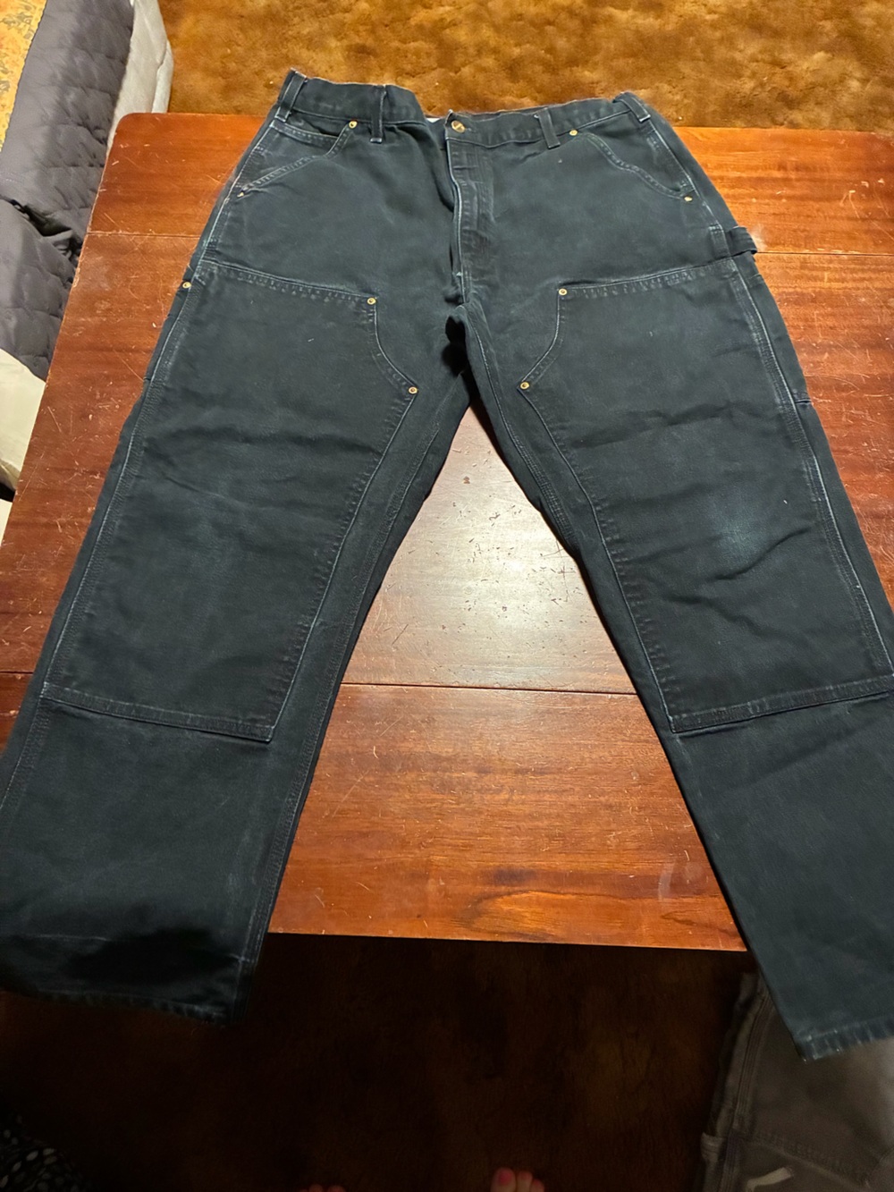 Carhartt Men's Black Relaxed Fit Utility Jeans